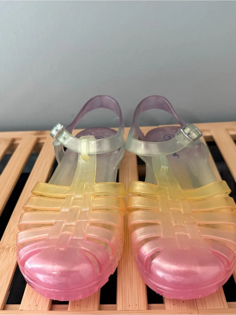 Girl’s Jelly Sandals in Pink, Yellow & Purple